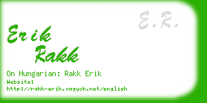 erik rakk business card